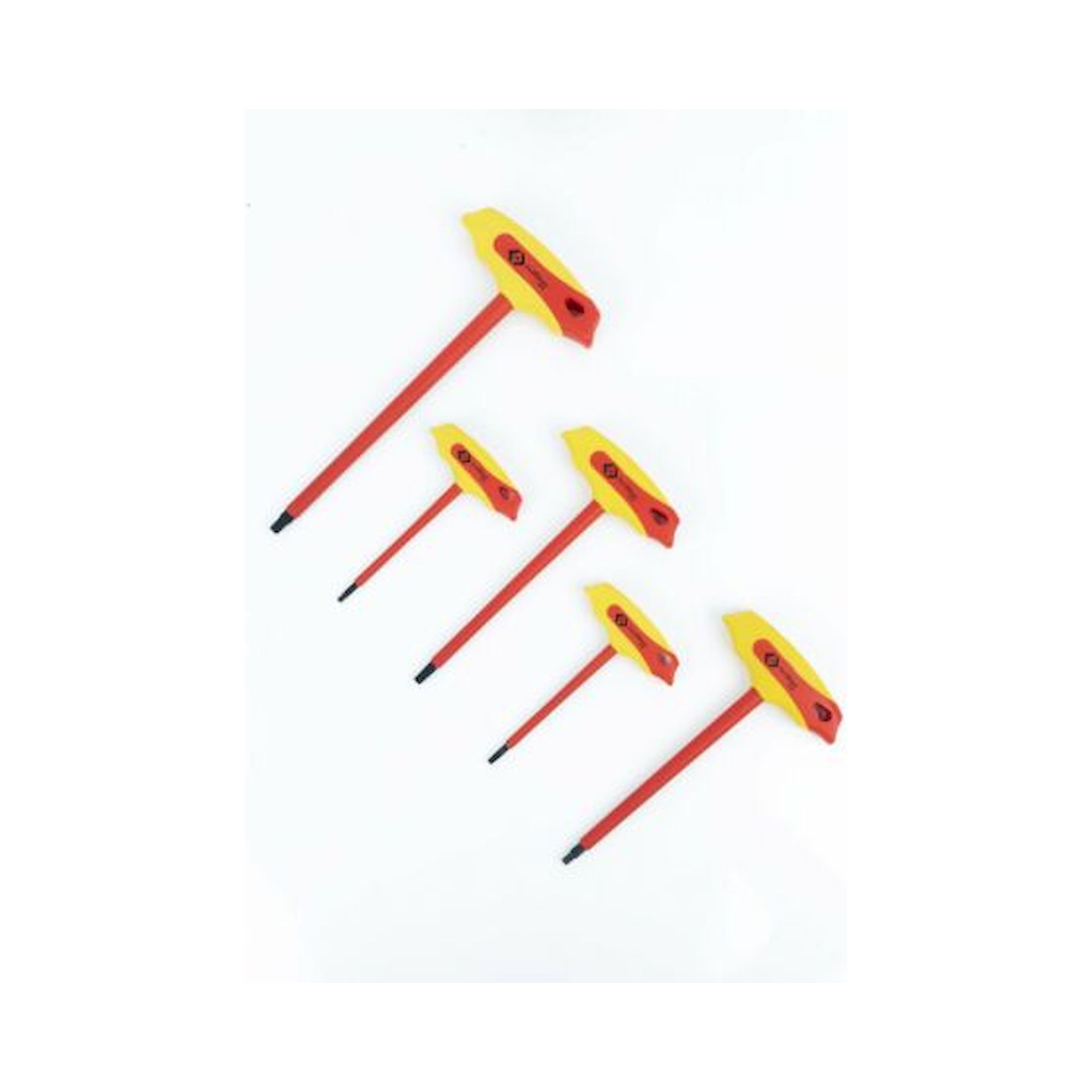 C.K T4422 SET. Hexagon Allen key set with T-handle, VDE, 5 pieces