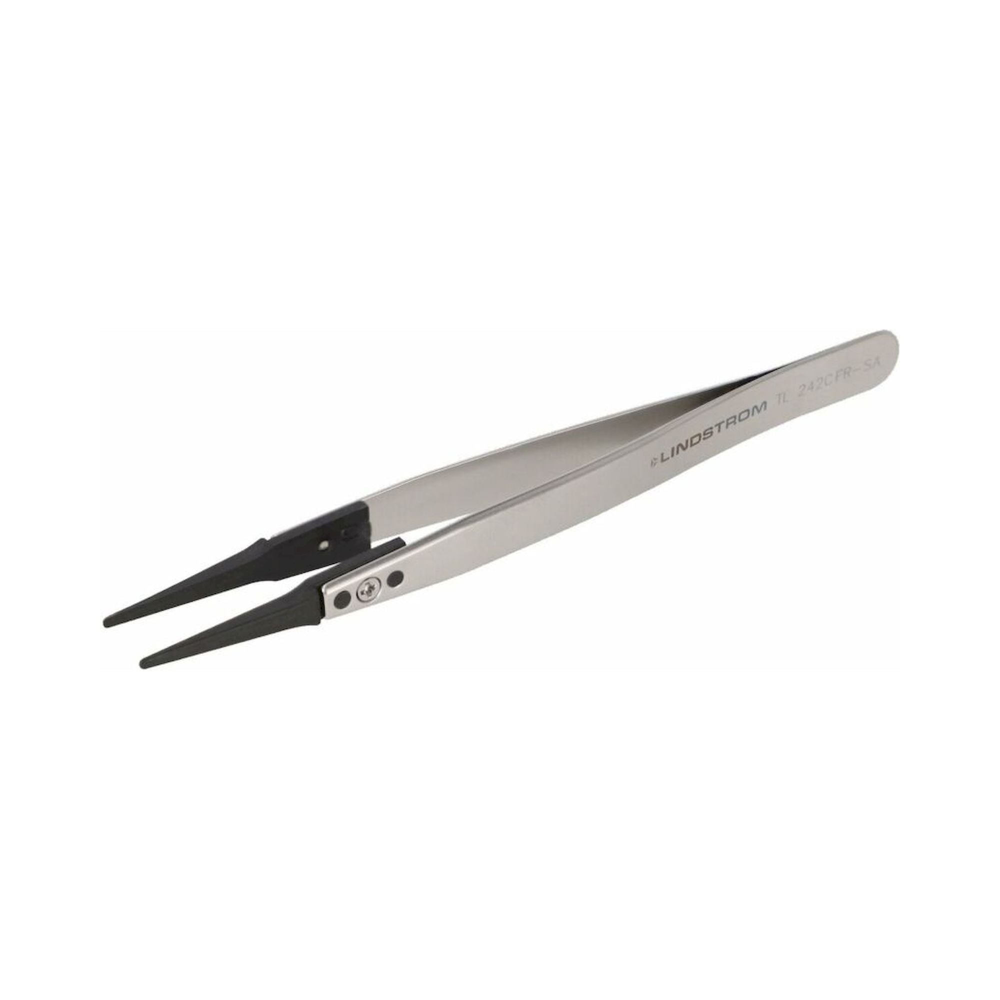 Lindström TL 242CFR-SA. Pinzette aus Edelstahl, feine Spitzen, 130 mm