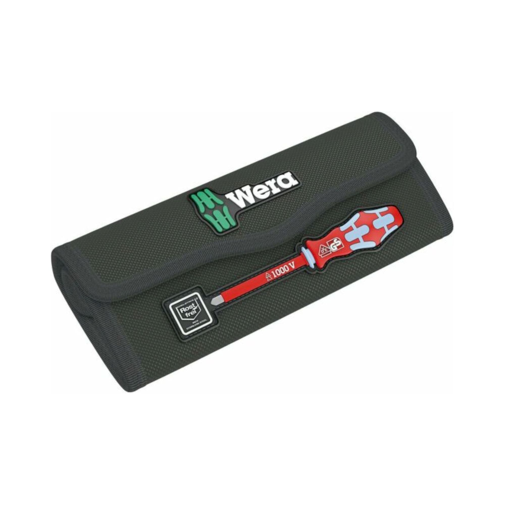 Wera 05136539001. Falttasche für bis zu 8-teilige Kraftform Kompakt VDE Stainless Sätze, leer, 180 x 80 mm
