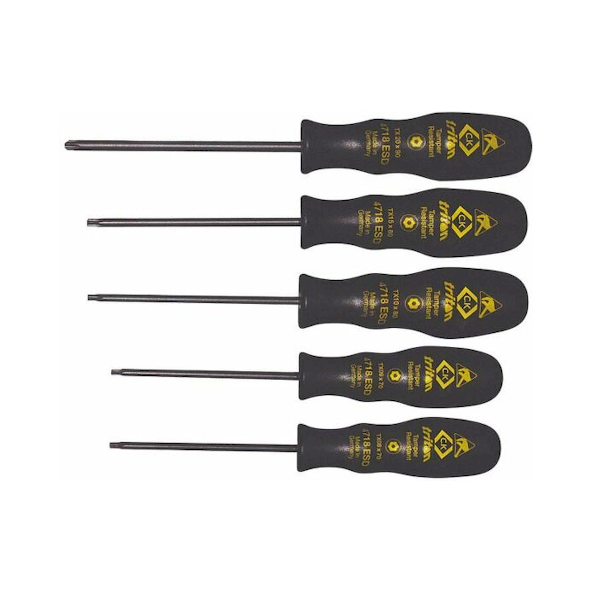 C.K T4730ESD. ESD screwdriver set for Torx screws, 5 pieces