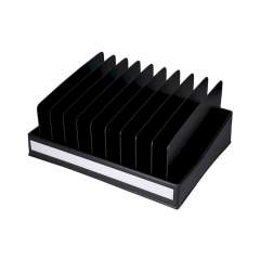 Licefa 2426630. ESD Spulenständer bis Ø 380 mm, 10 variable, Zwischenstege, schwarz, 455 x 360 mm