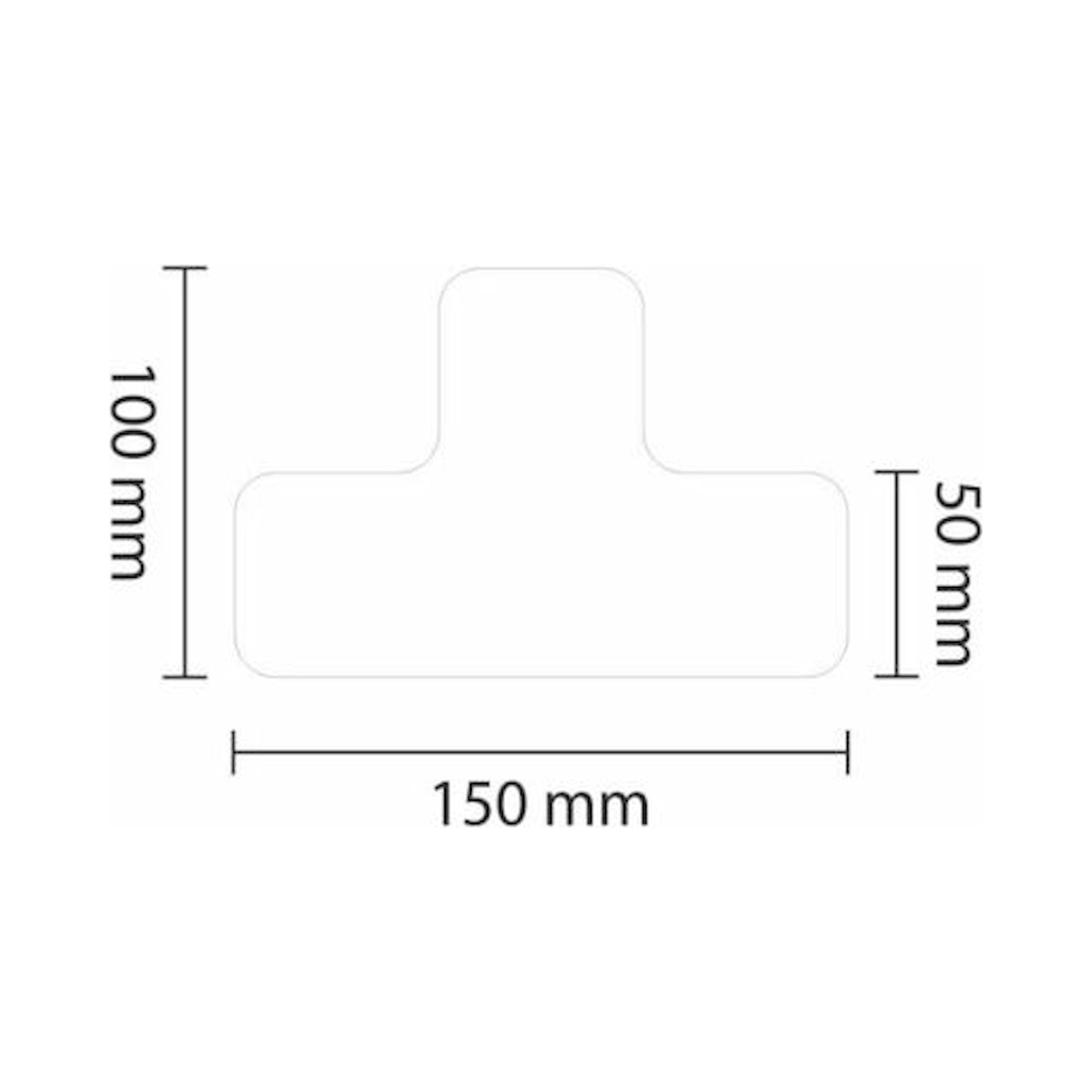 1A Tapes 5110.08.061. WT-5110 Lagerplatzkennz. weiß T-Stück 50mm (L:150mm), VPE 25 Stück