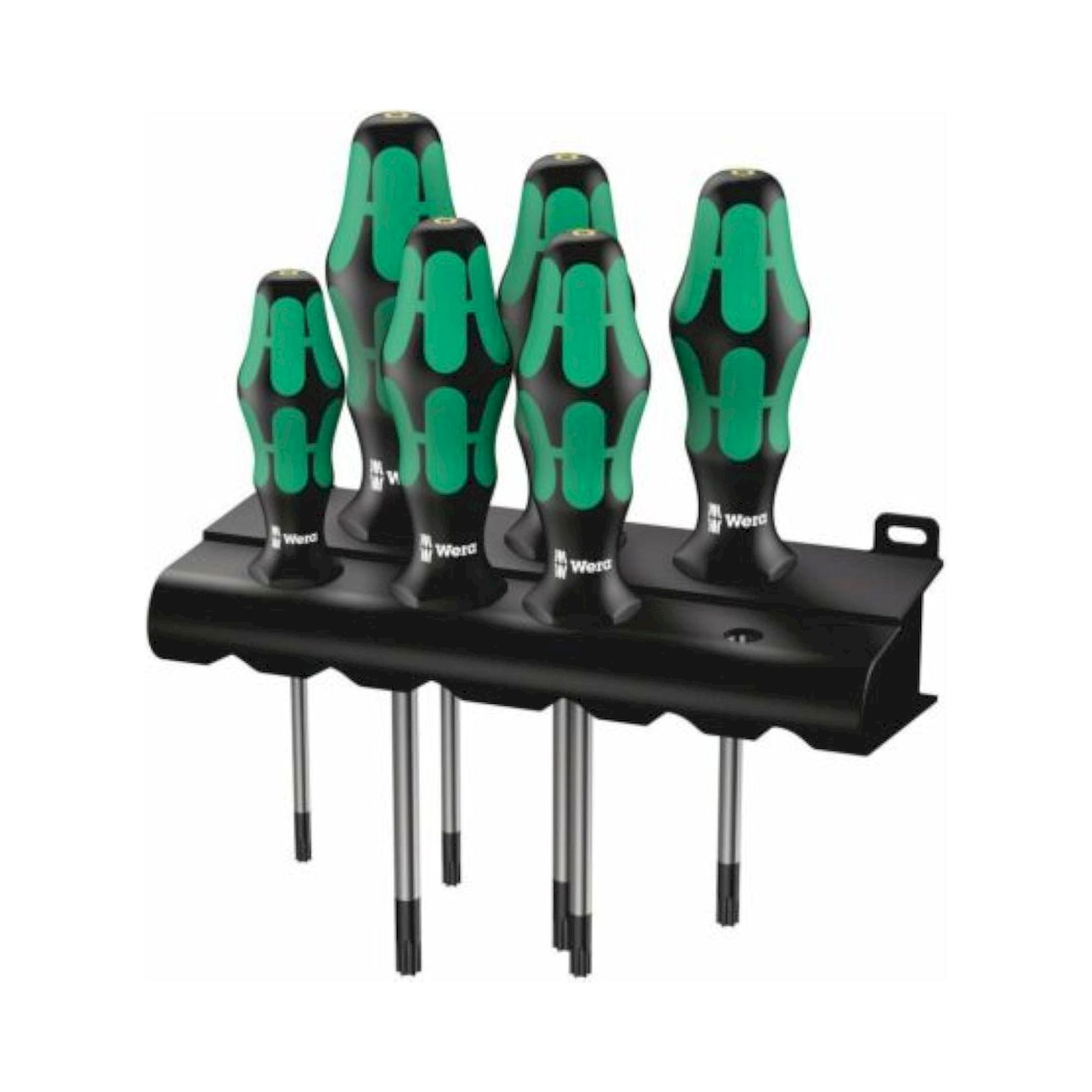 Wera 05028059001. Schraubendrehersatz mit Haltefunktion + Rack, 6-teilig