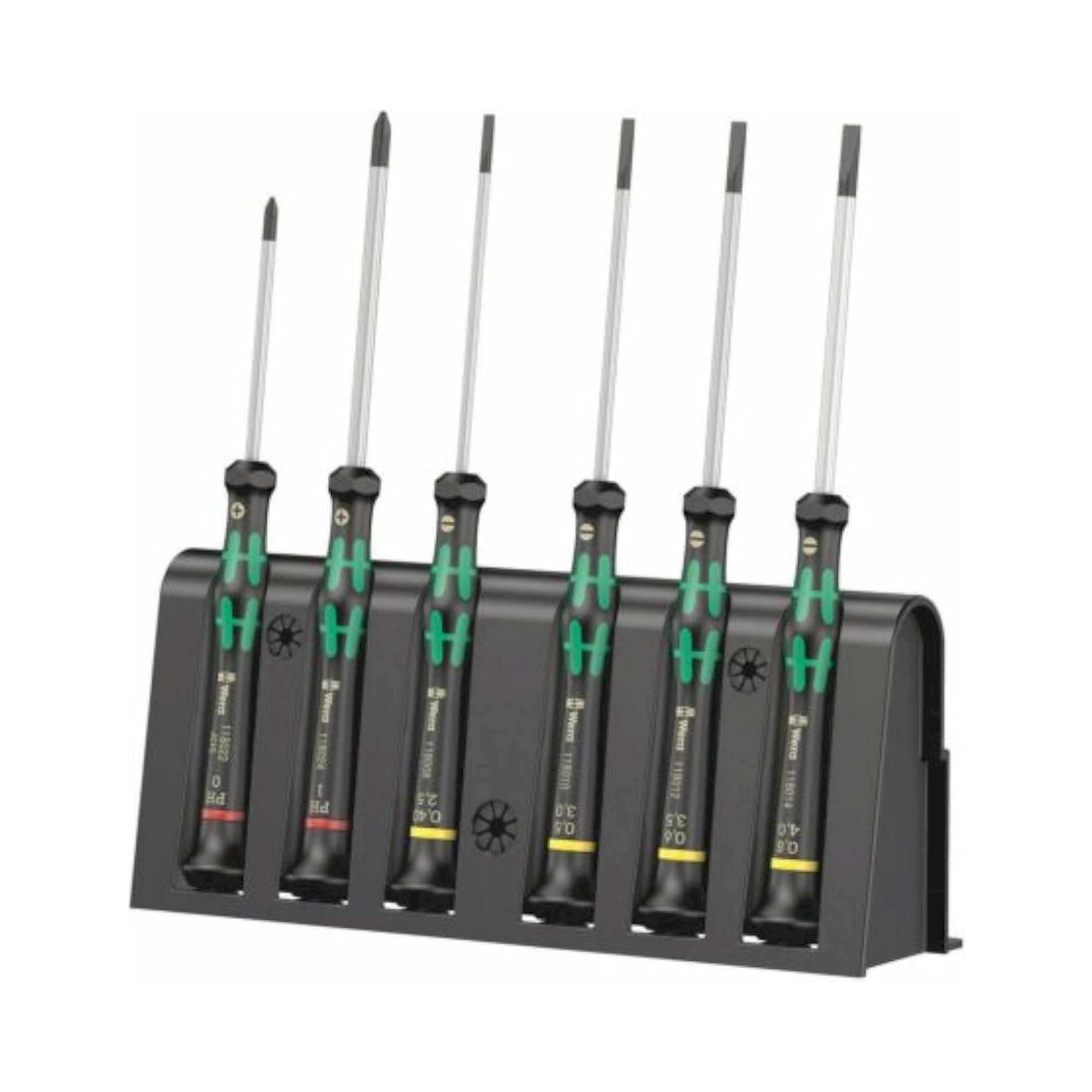 Wera 05118152001. Elektronik-Schraubendrehersatz + Rack, 6-teilig