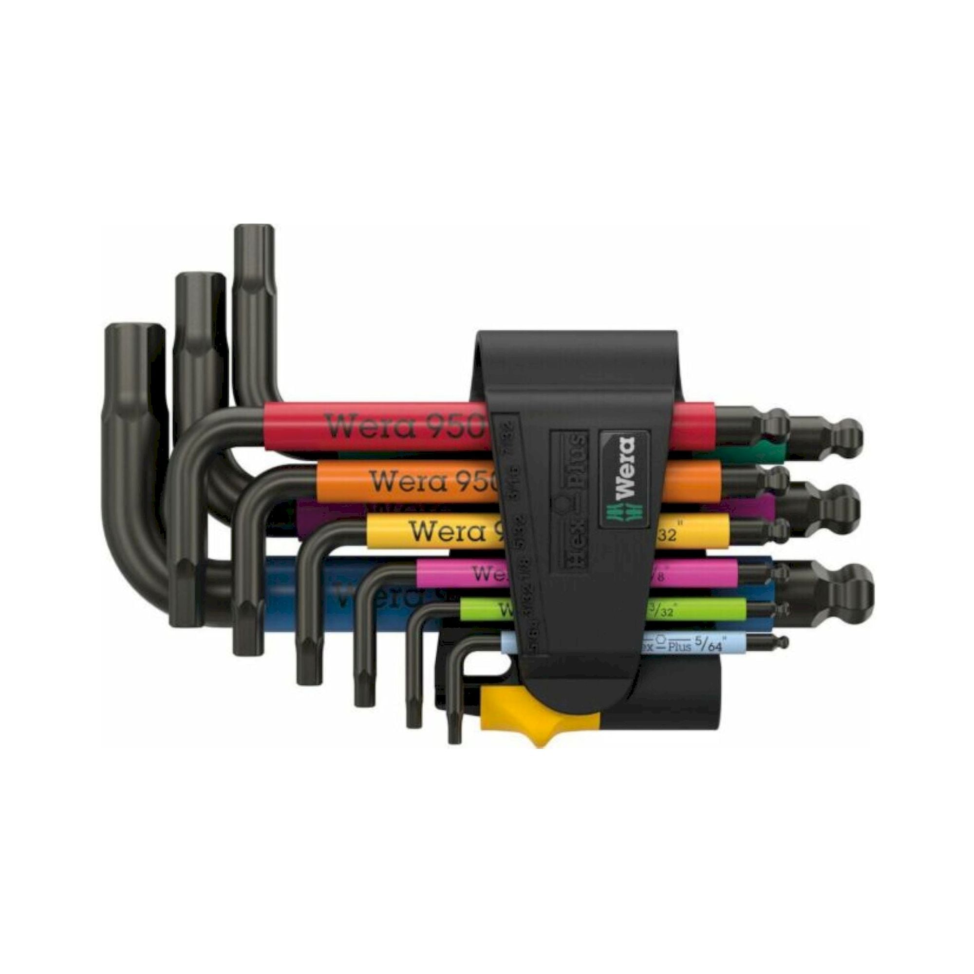 Wera 05022641001. Winkelschlüsselsatz, zöllig, BlackLaser, 9-teilig