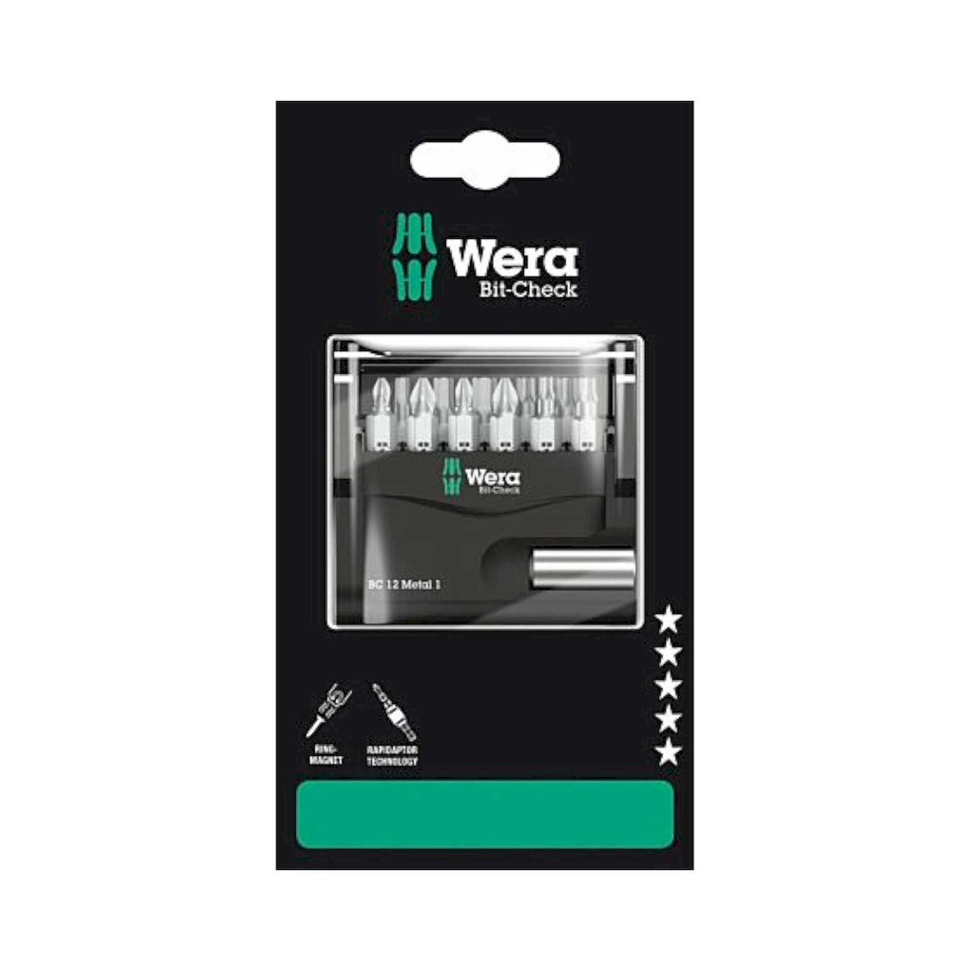 Wera 05136393001. Bit-Check 12 Metal 1 SB, 12-teilig