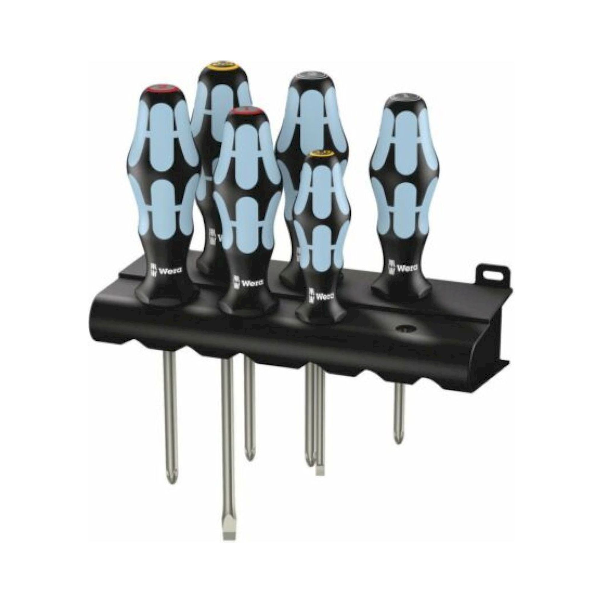 Wera 05032063001. Schraubendrehersatz, Edelstahl + Rack, 6-teilig