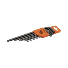 Bahco BE-9775. Offset screwdriver set with ball end, long version phosphated, inches, 7 pieces