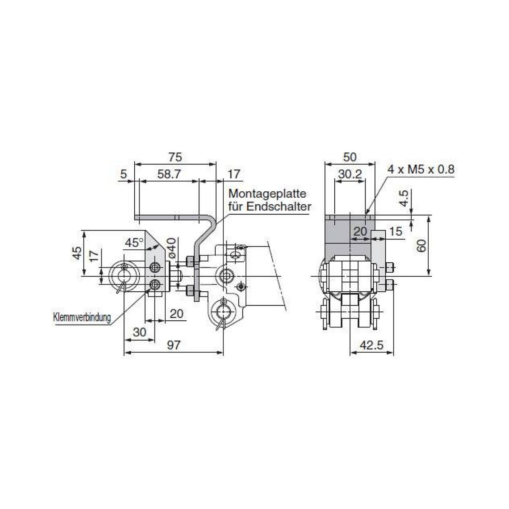 SMC CKA-YA04. CLK2, Zubehör, Gabelgelenk