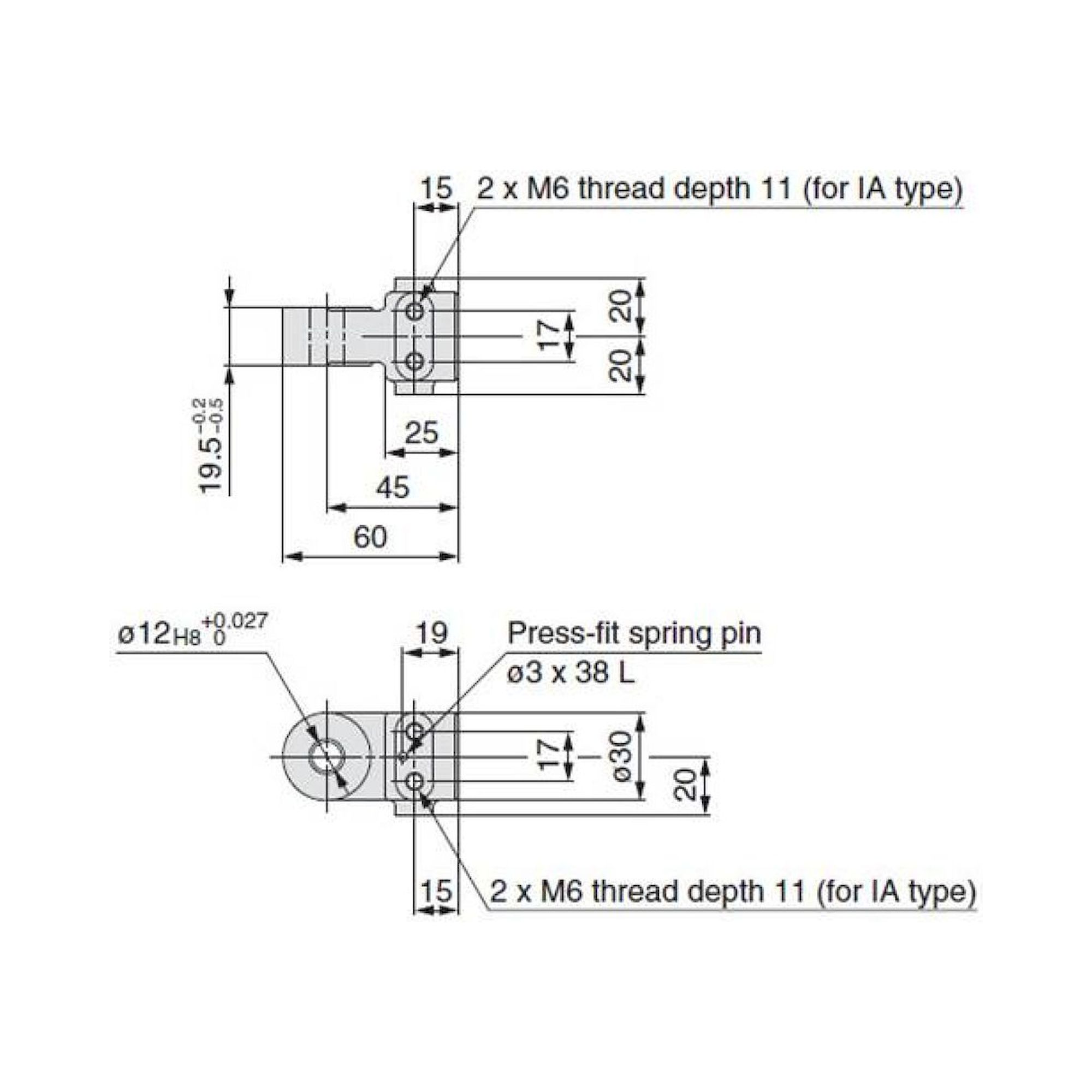 SMC CK-B04. CLK2, Accessory, Limit Switch Mounting Base