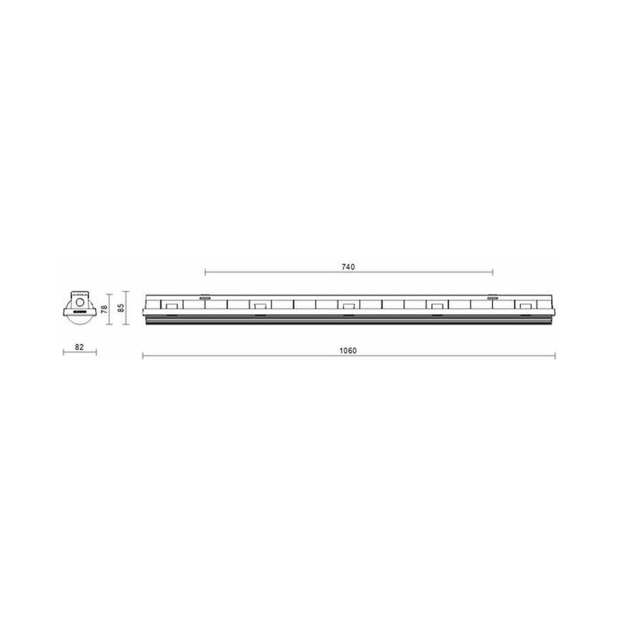 Glamox COSMO LED-Leuchte, 6446 lm, 3000 K, DALI-dimmbar
