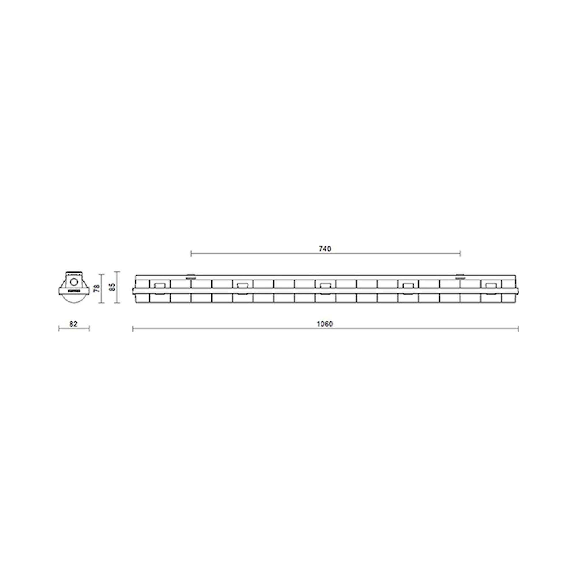 Glamox COSMO luminaire LED, 3500 lm, 3000 K, à gradation DALI