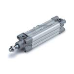SMC CP96SDB80-100C. CP96S(D), ISO-Zylinder 15552, doppeltwirkend, einseitige / durchgehende Kolbenstange mit pneumatischer und elastischer Dämpfung beidseitig
