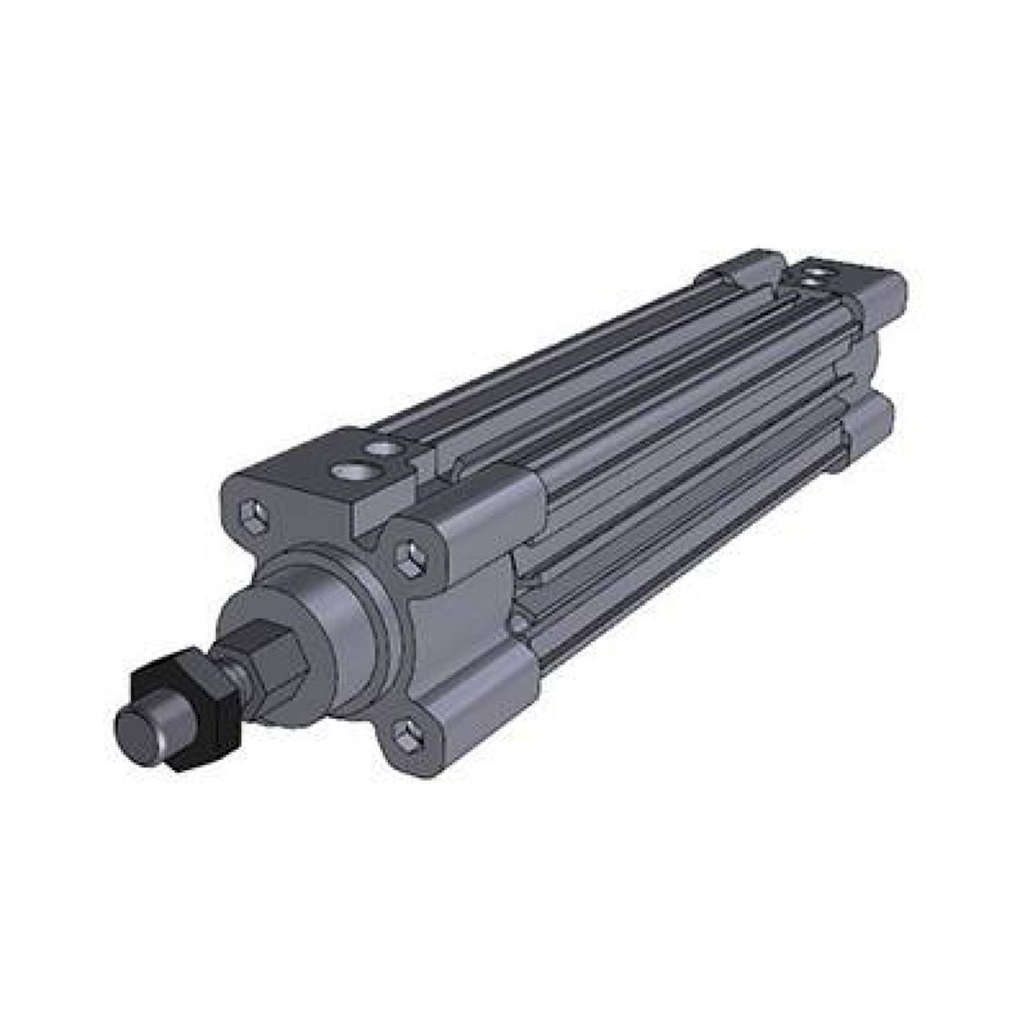 SMC CP96KDB32-160C. CP96K(D), ISO-Zylinder (ISO15552), doppeltwirkend, einseitige / durchgehende Kolbenstange, verdrehgesichert mit pneumatischer und elastischer Dämpfung beidseitig