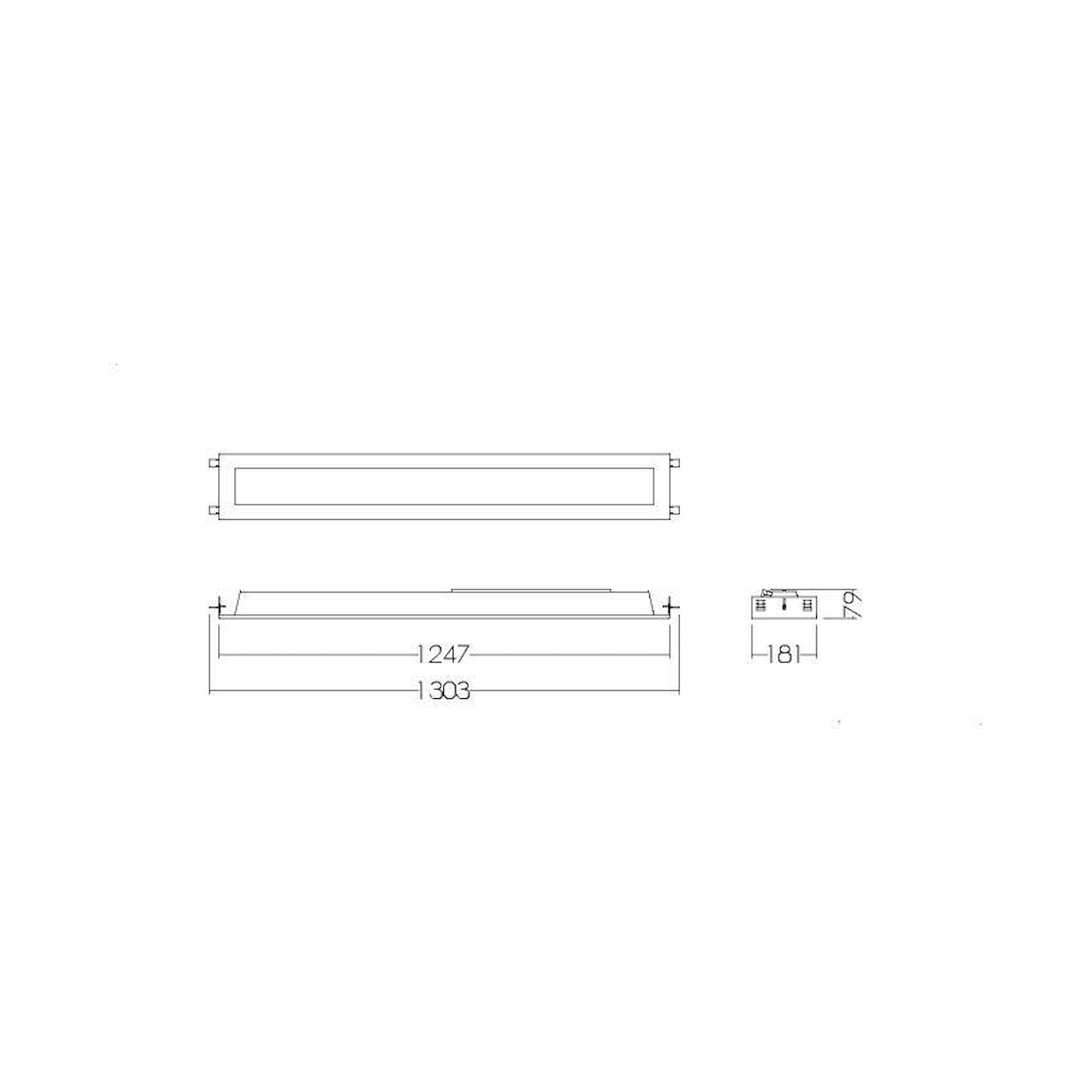 Glamox CREP-RL184x1250 Einbauleuchte, 2400 lm, 4000 K, DALI-dimmbar