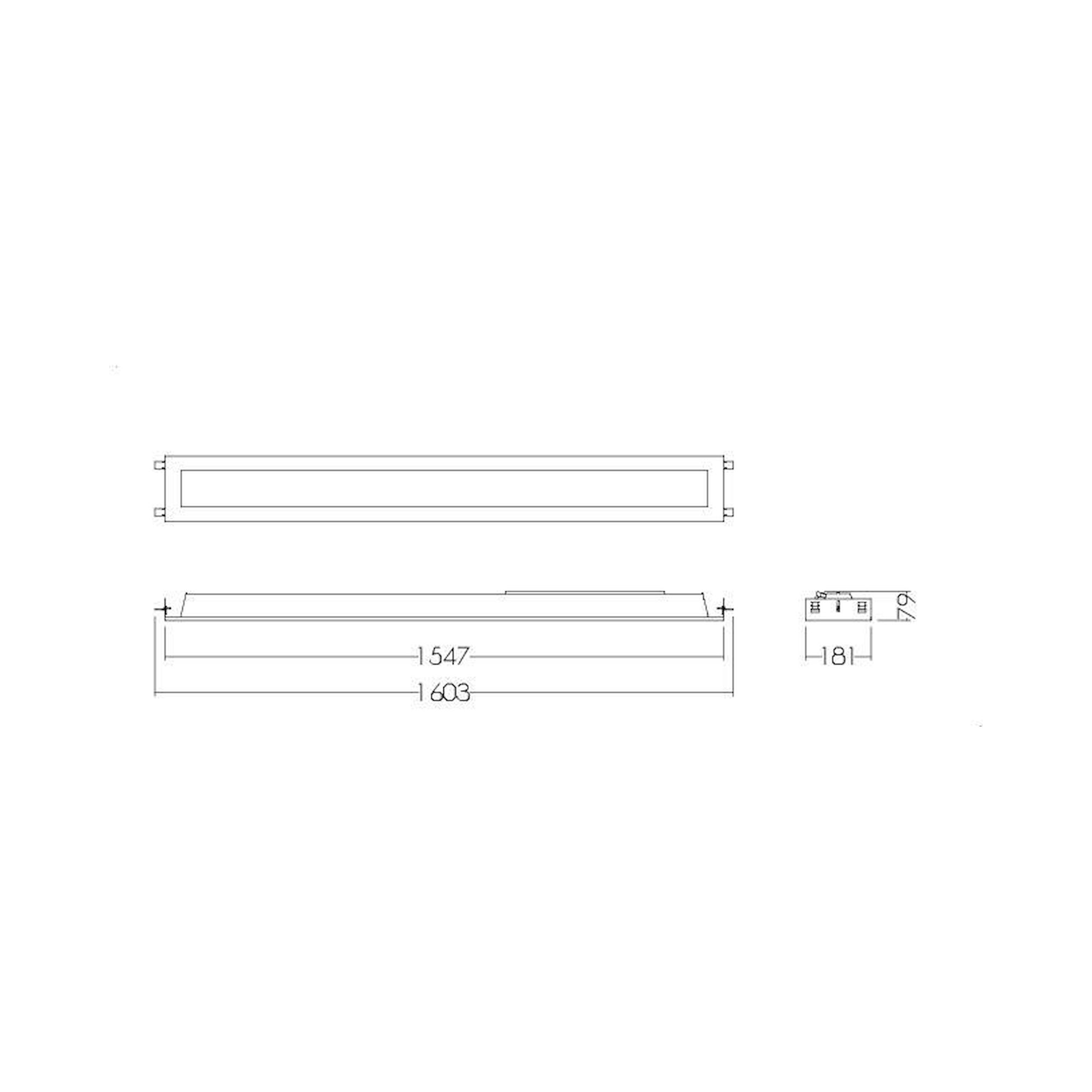 Glamox CREP-RL184x1550 luminaire encastré, 3100 lm, 4000 K, à gradation DALI