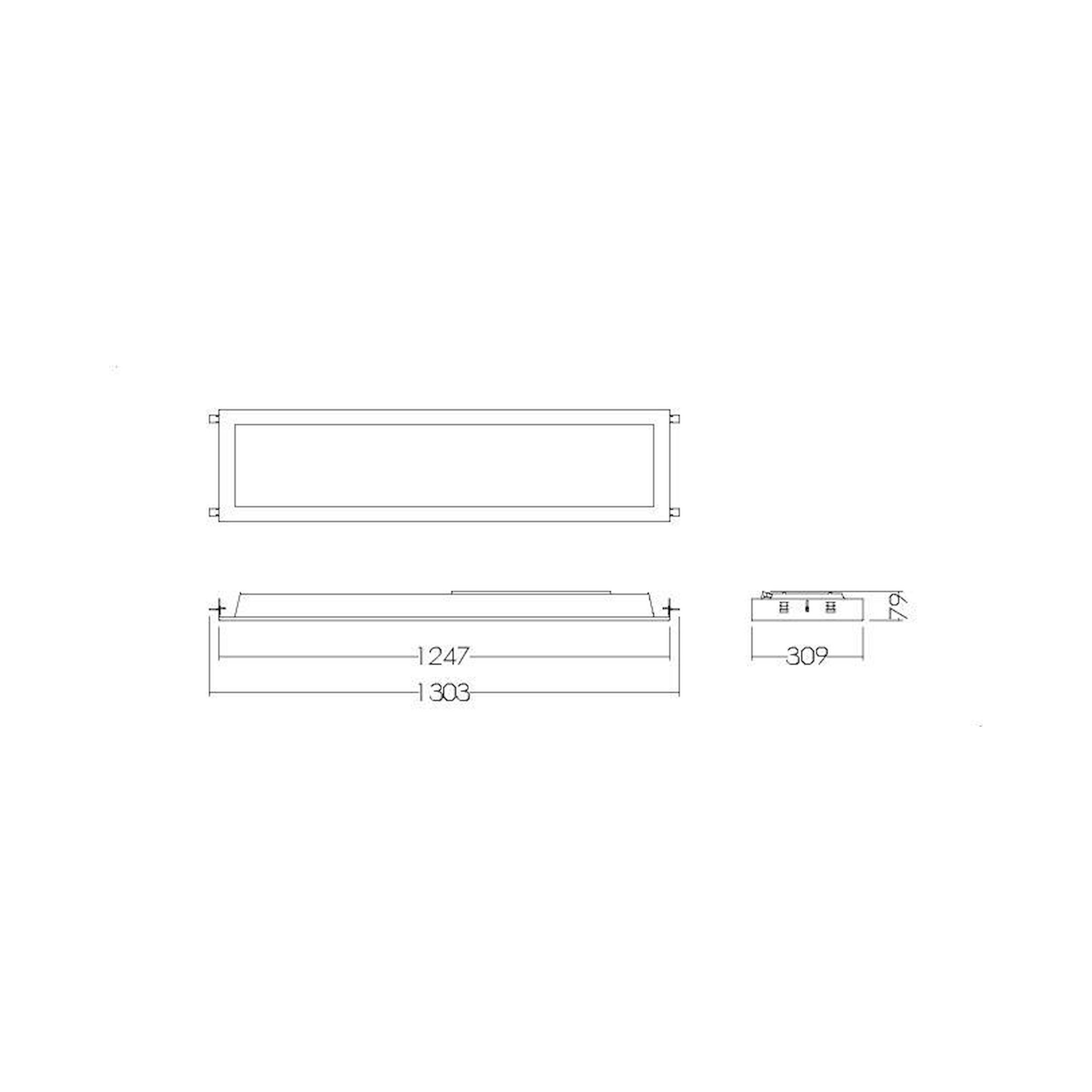 Glamox CREP-RL312x1250 luminaire encastré, 5200 lm, 4000 K, à gradation DALI