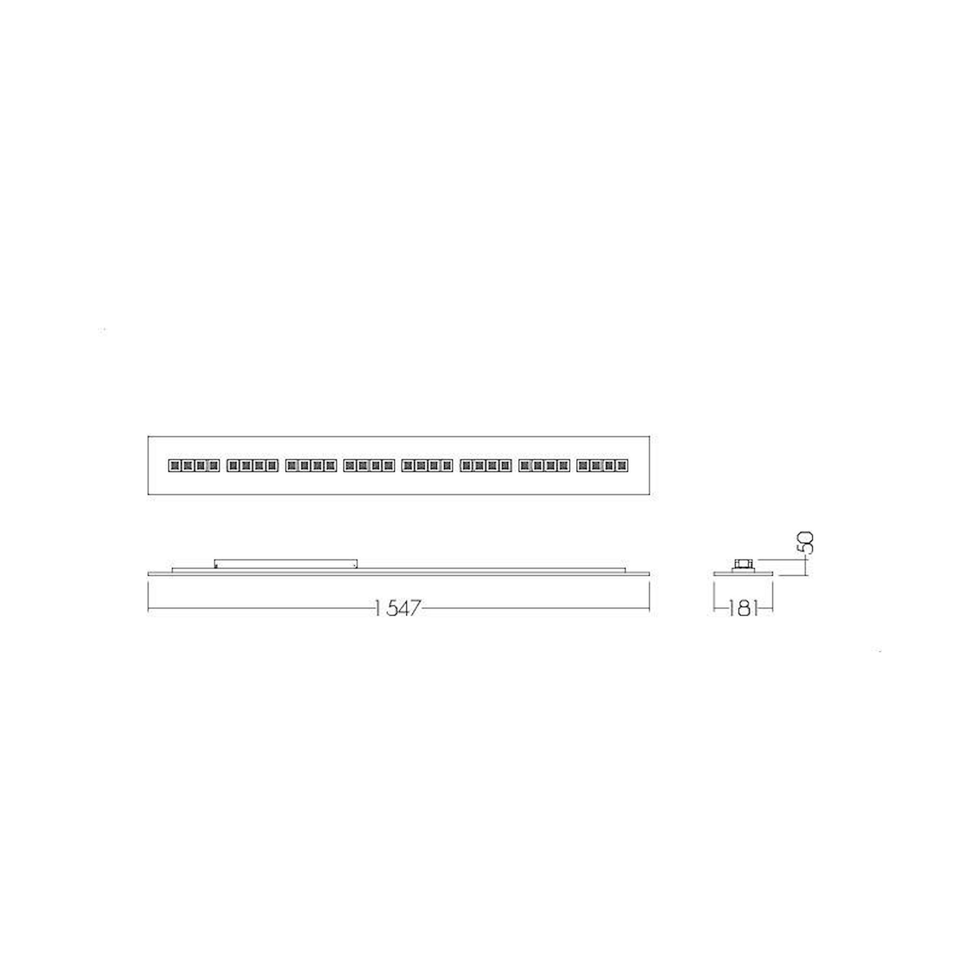 Glamox CREP-RT184x1550 luminaire encastré, 4300 lm, 4000 K, commutable