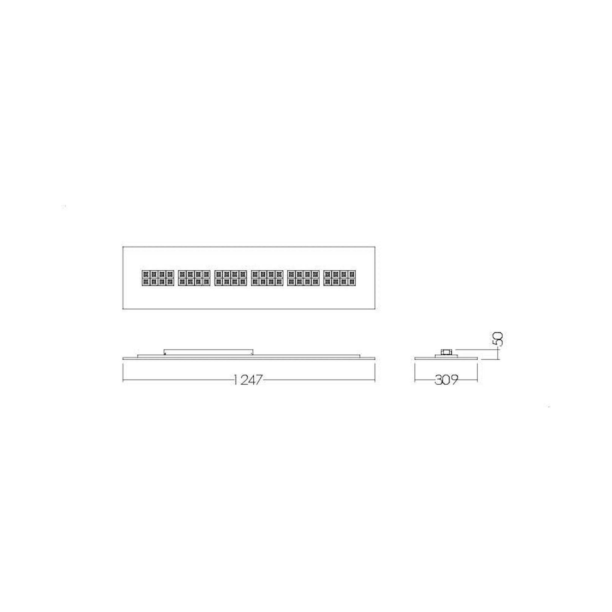 Glamox CREP-RT312x1250 luminaire encastré, 6000 lm, 4000 K, à gradation DALI