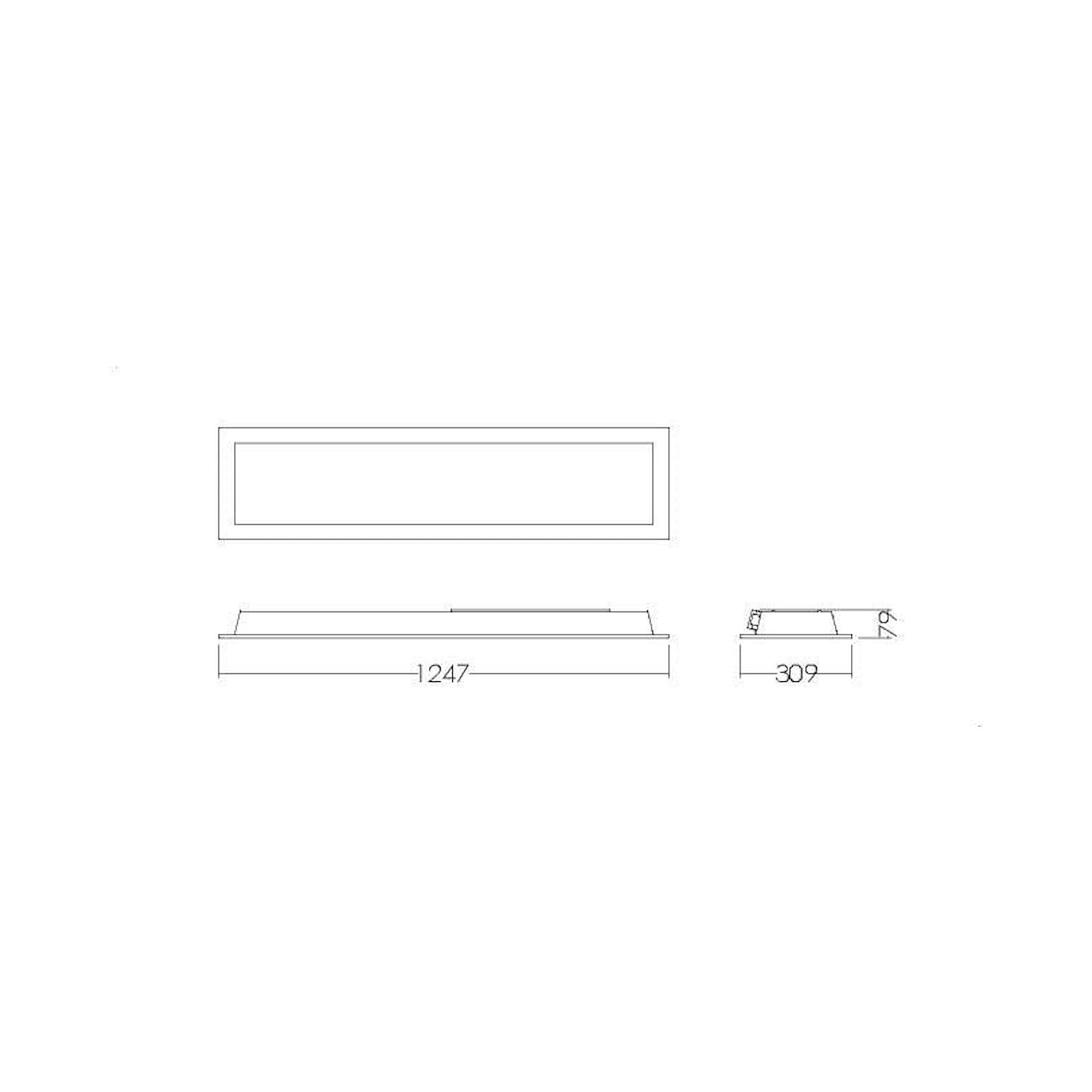 Glamox CREP-RT312x1250 luminaire encastré, 5200 lm, 4000 K, à gradation DALI