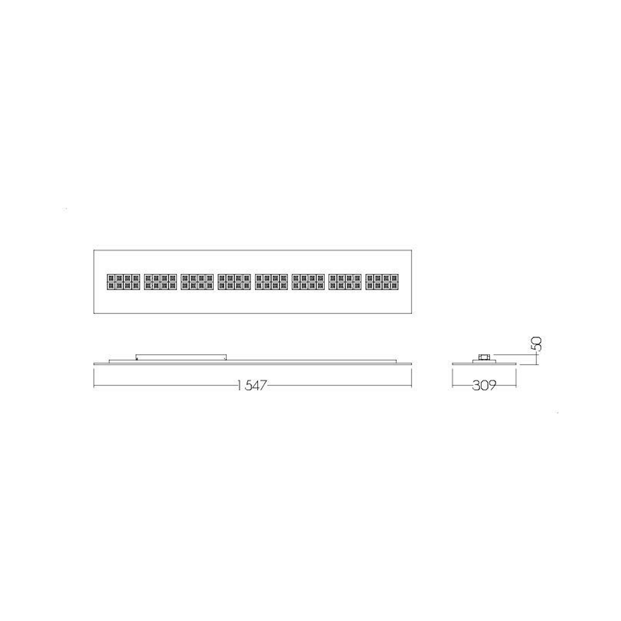 Glamox CREP-RT312x1550 luminaire encastré, 7000 lm, 4000 K, commutable
