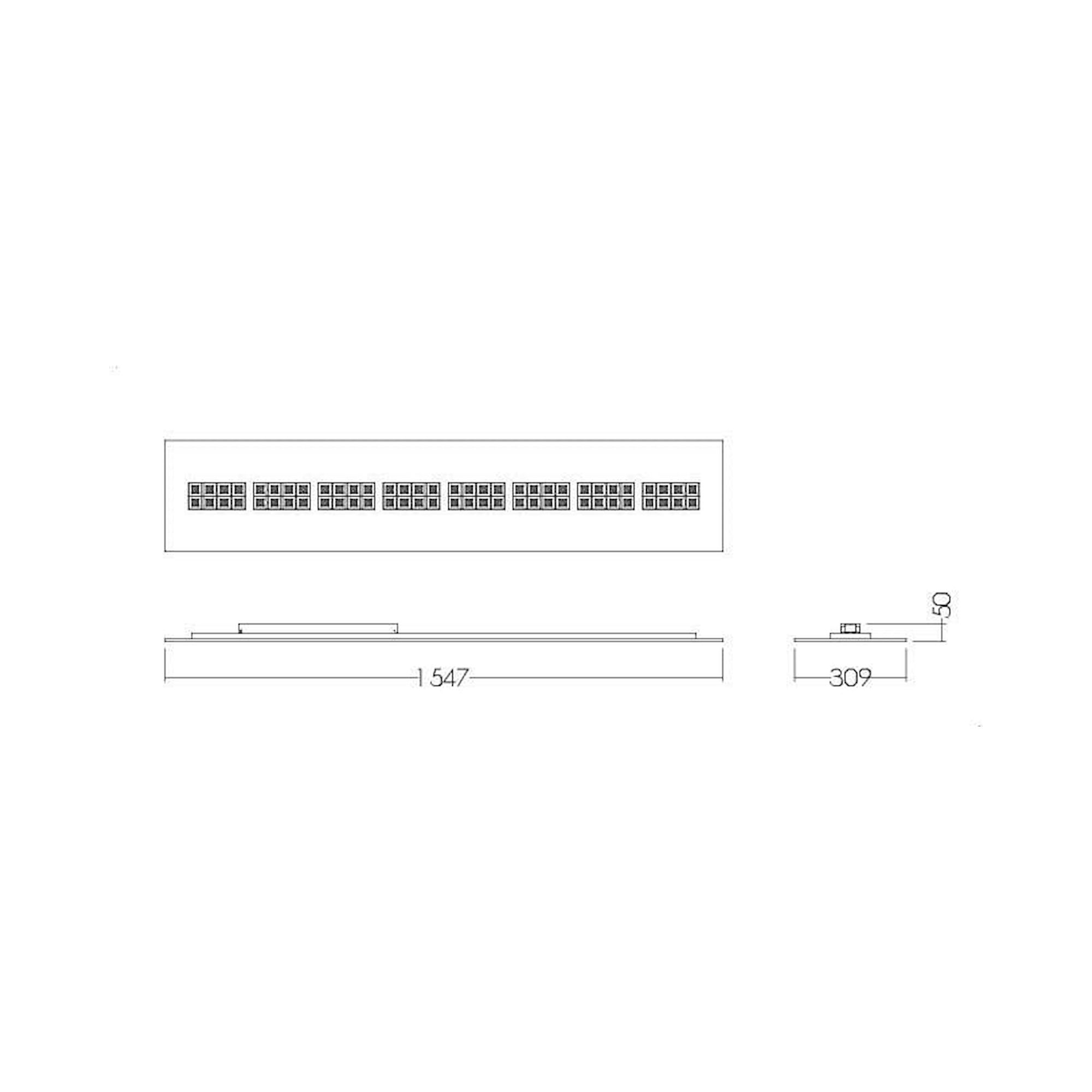 Glamox CREP-RT312x1550 luminaire encastré, 7000 lm, 4000 K, commutable