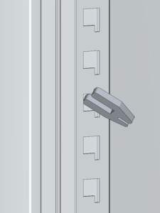 Bedrunka+Hirth 01-00206. Fachbodenhalter für Rolladenschrank und CNC-Rahmen