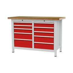 Bedrunka+Hirth 03T512H60650. Kastenwerkbank, Tiefe 600 mm, R 18-16, Schubladenanzahl: 10