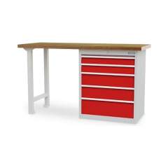 Bedrunka+Hirth 03.068.221-75. Reihenwerkbank, Tiefe 600 mm, R 24-16, Schubladenanzahl: 5