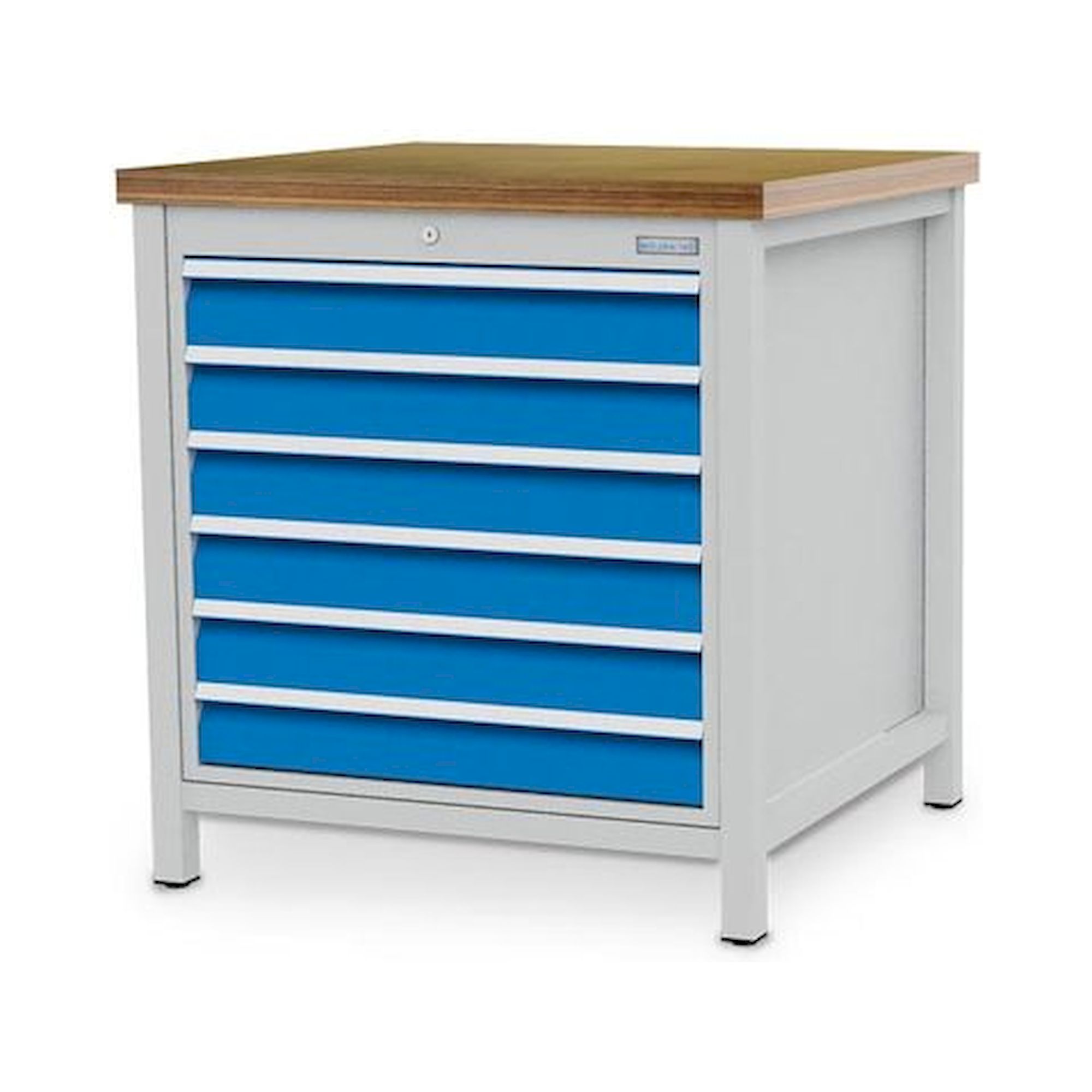 Bedrunka+Hirth 03.075.09V9. Kastenwerkbank, Tiefe 750 mm, R 24-24, Schubladenanzahl: 6