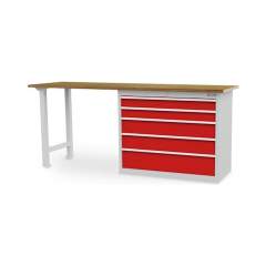 Bedrunka+Hirth 03.098.221-75. Reihenwerkbank, Tiefe 600 mm, R 36-16, Schubladenanzahl: 5