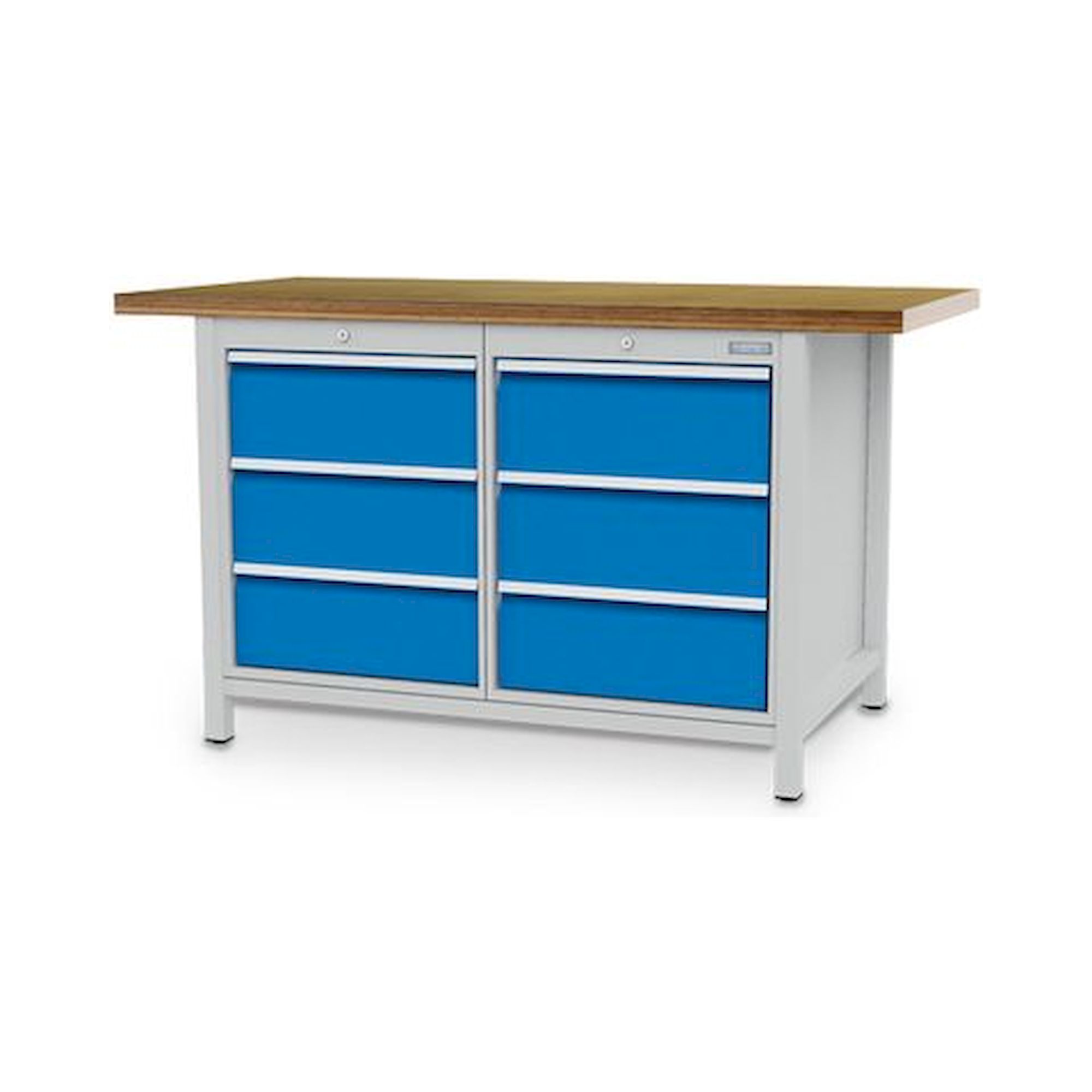 Bedrunka+Hirth 03.14.33V. Kastenwerkbank, Tiefe 750 mm, R 18-24, Schubladenanzahl: 6