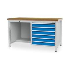 Bedrunka+Hirth 03.15.030V9. Kastenwerkbank, Tiefe 750 mm, R 24-24, Schubladenanzahl: 6