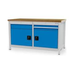 Bedrunka+Hirth 03.15.23V. Kastenwerkbank, Tiefe 750 mm, R 24-24, Schubladenanzahl: 3, Anzahl Flügeltüren: 2