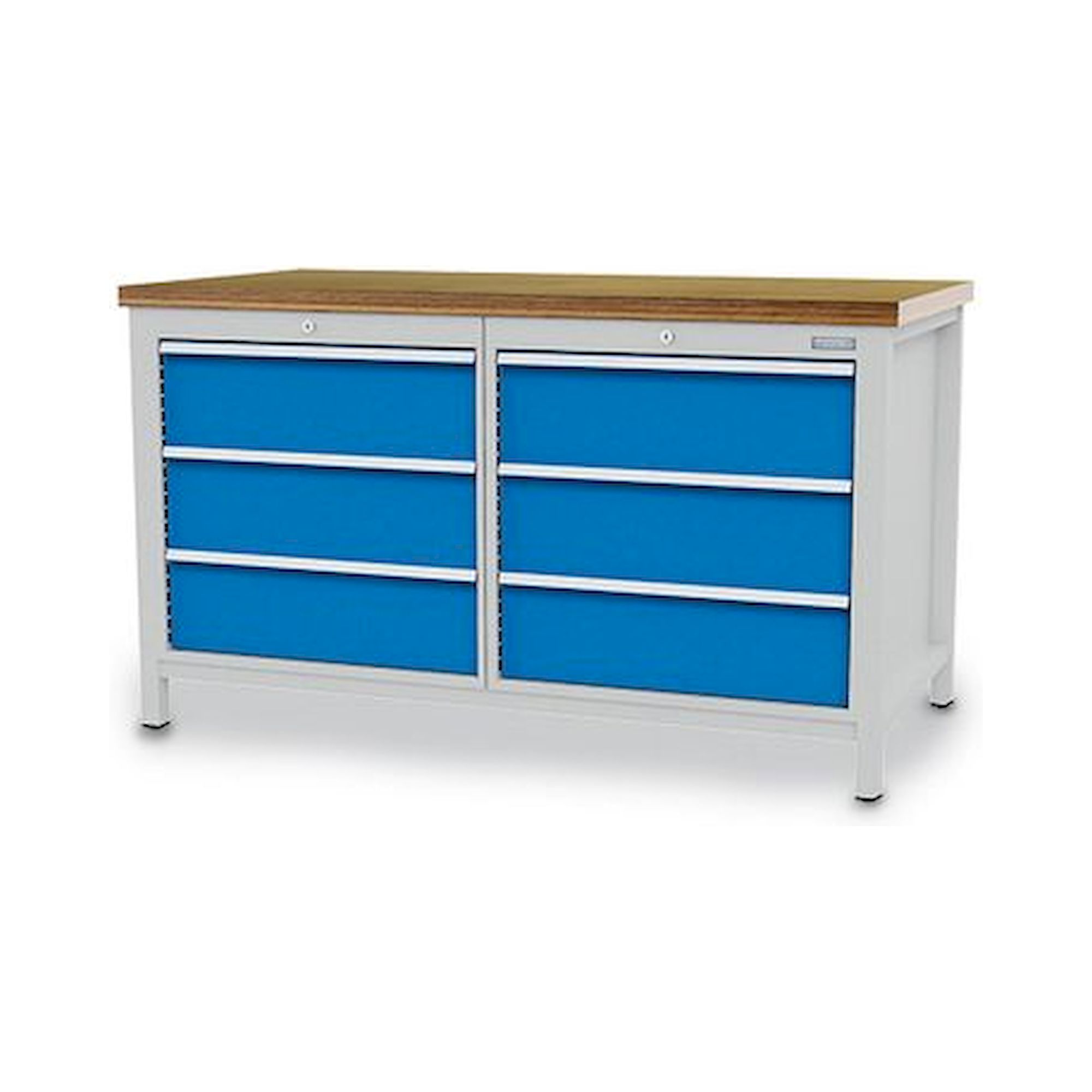 Bedrunka+Hirth 03.15.33VA. Kastenwerkbank Breite 1500 mm, R24-24, 6xSchublade