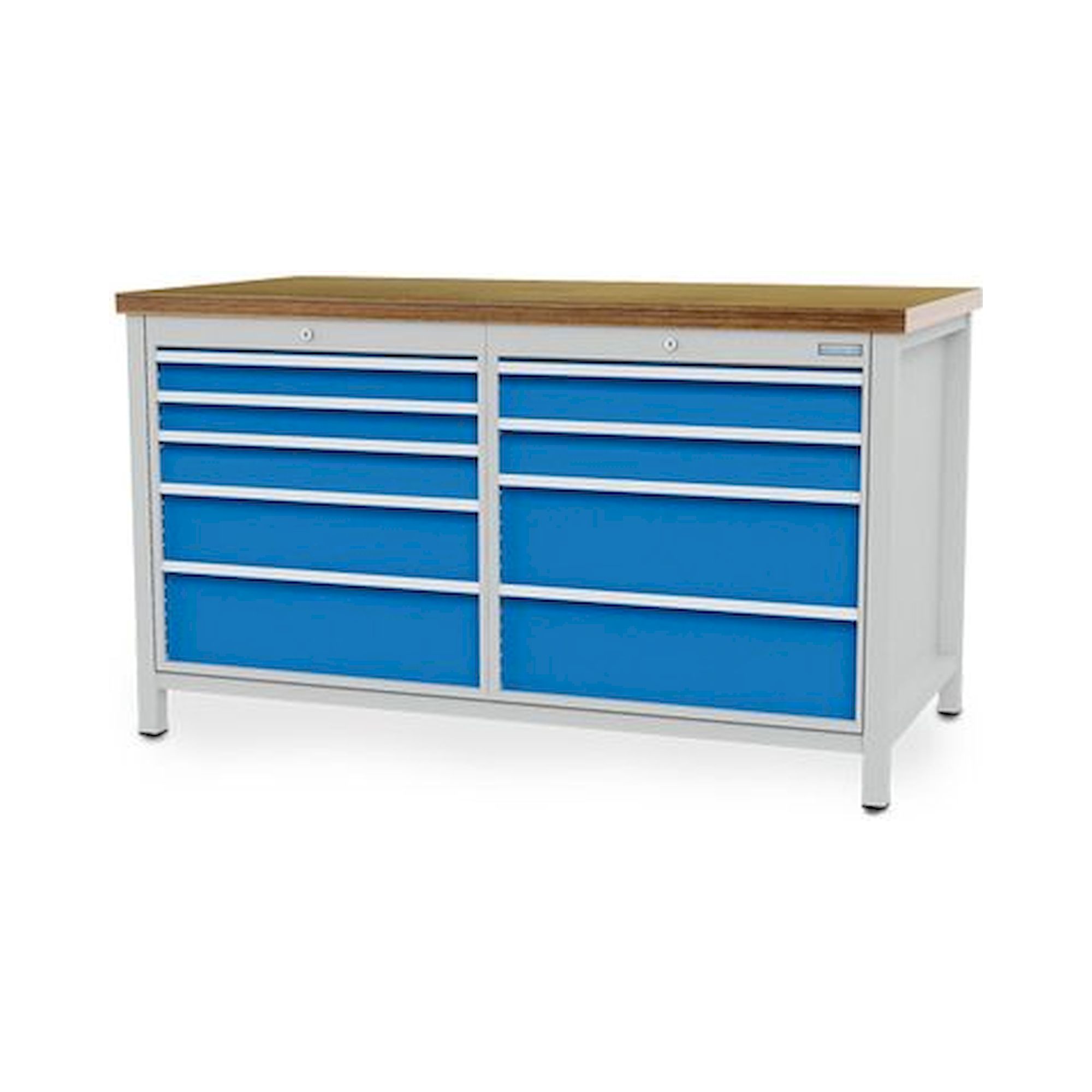 Bedrunka+Hirth 03.15.55V9A. Kastenwerkbank Breite 1500 mm, R24-24, 9xSchublade