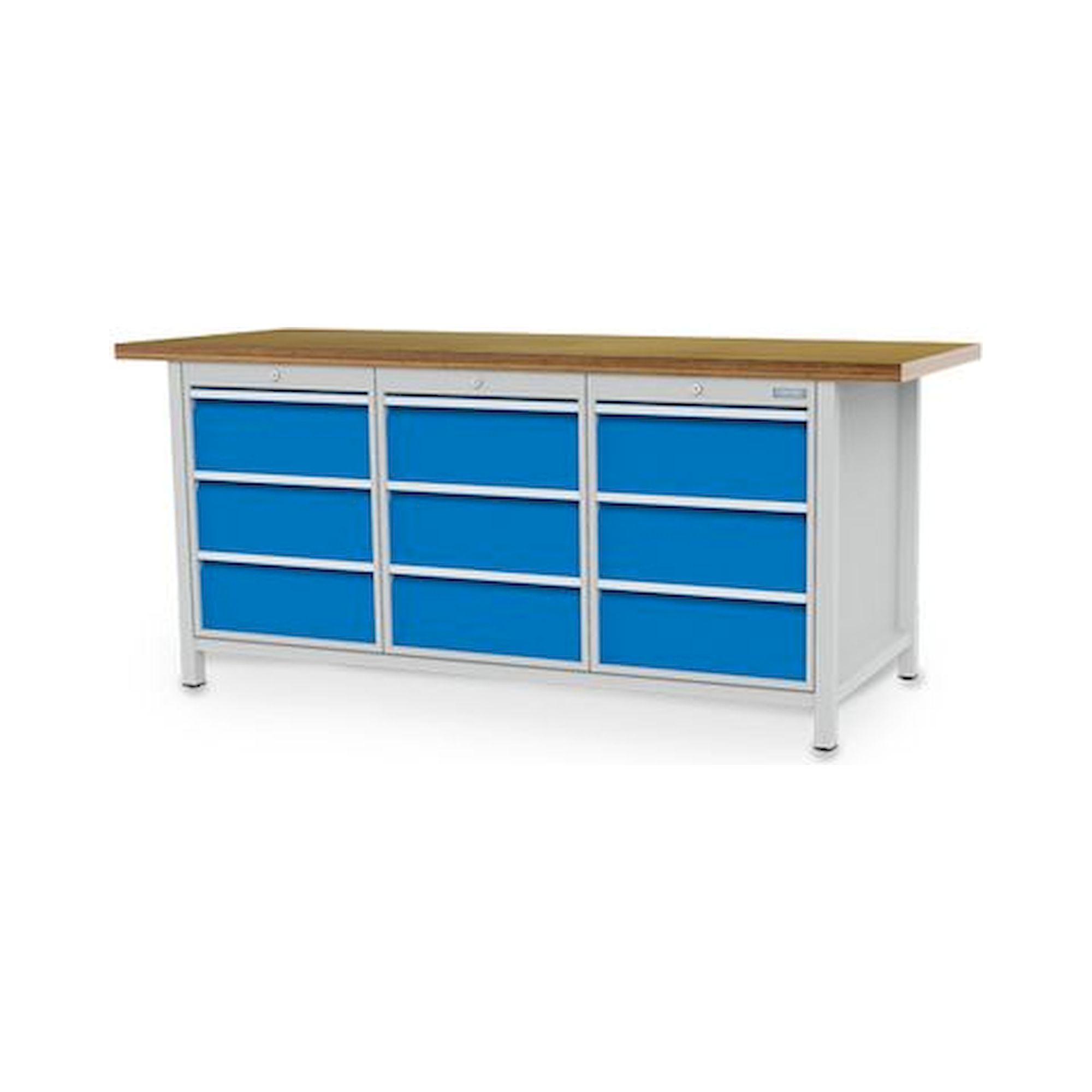 Bedrunka+Hirth 03.19.33V. Kastenwerkbank, Tiefe 750 mm, R 18-24, Schubladenanzahl: 9