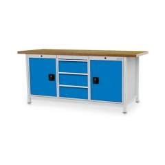 Bedrunka+Hirth 03.19.35VA. Kastenwerkbank Breite 2000 mm, R18-24, 3xSchublade, 2xFügeltüre mit Fachboden