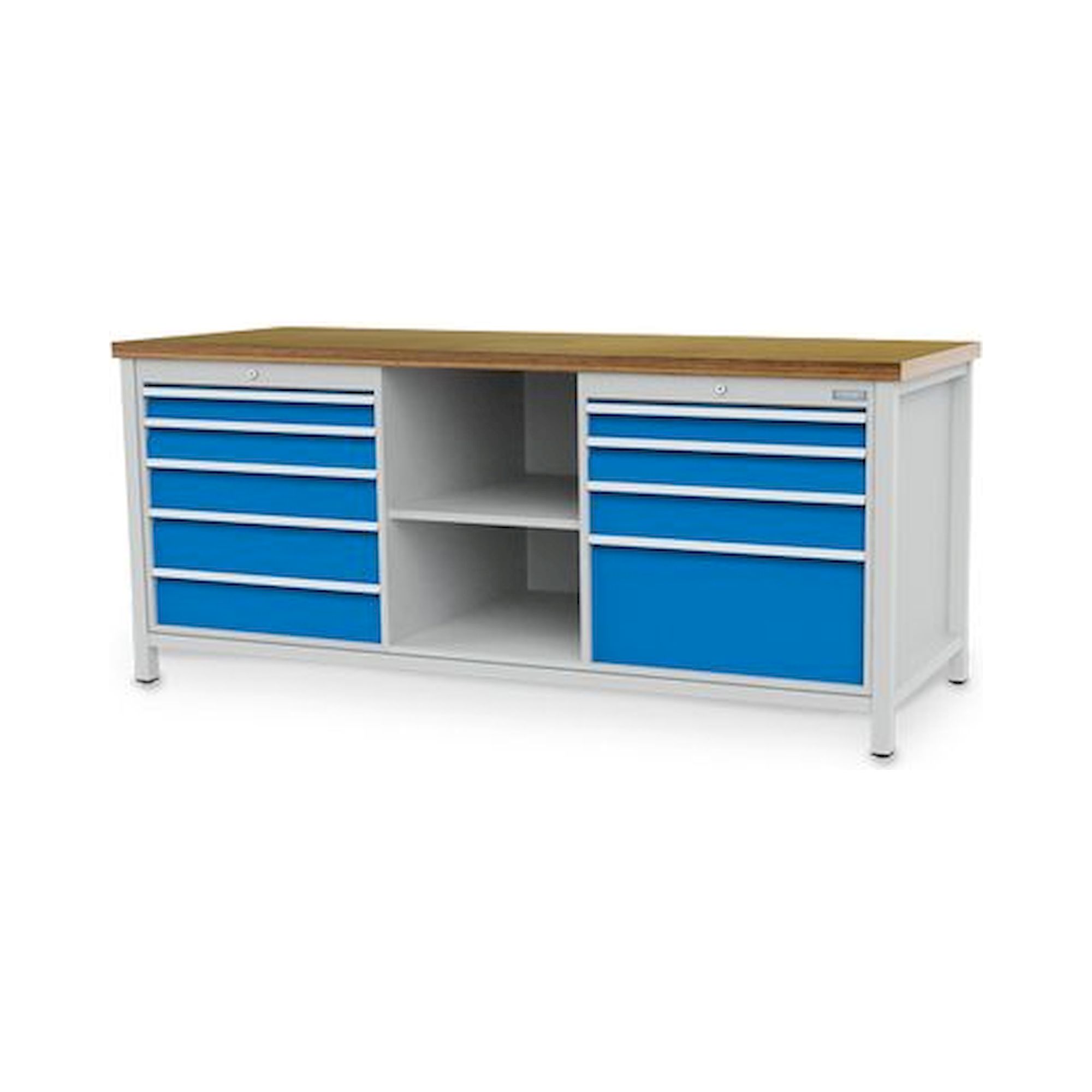 Bedrunka+Hirth 03.20.11VA. Kastenwerkbank Tiefe 750 mm, R 24-24, 9x Schublade