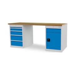 Bedrunka+Hirth 03.15.580.7-1V. Reihenwerkbank, Tiefe 750 mm, R 18-24, Schubladenanzahl: 6