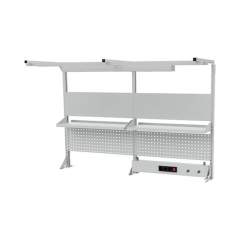 Bedrunka+Hirth 03.900.20.20. Multi-Wand-Aufbau Breite 2000 mit Obergestell, 1x Energiekanal, 2x Magnetwand, 2x Lochwand, 2x Fachboden