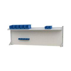 Bedrunka+Hirth 03.900.20.26. Multi-Wand-Aufbau Breite 2000 mit Obergestell, 1x Energiekanal, 2x Lochwand, 6x Fachboden