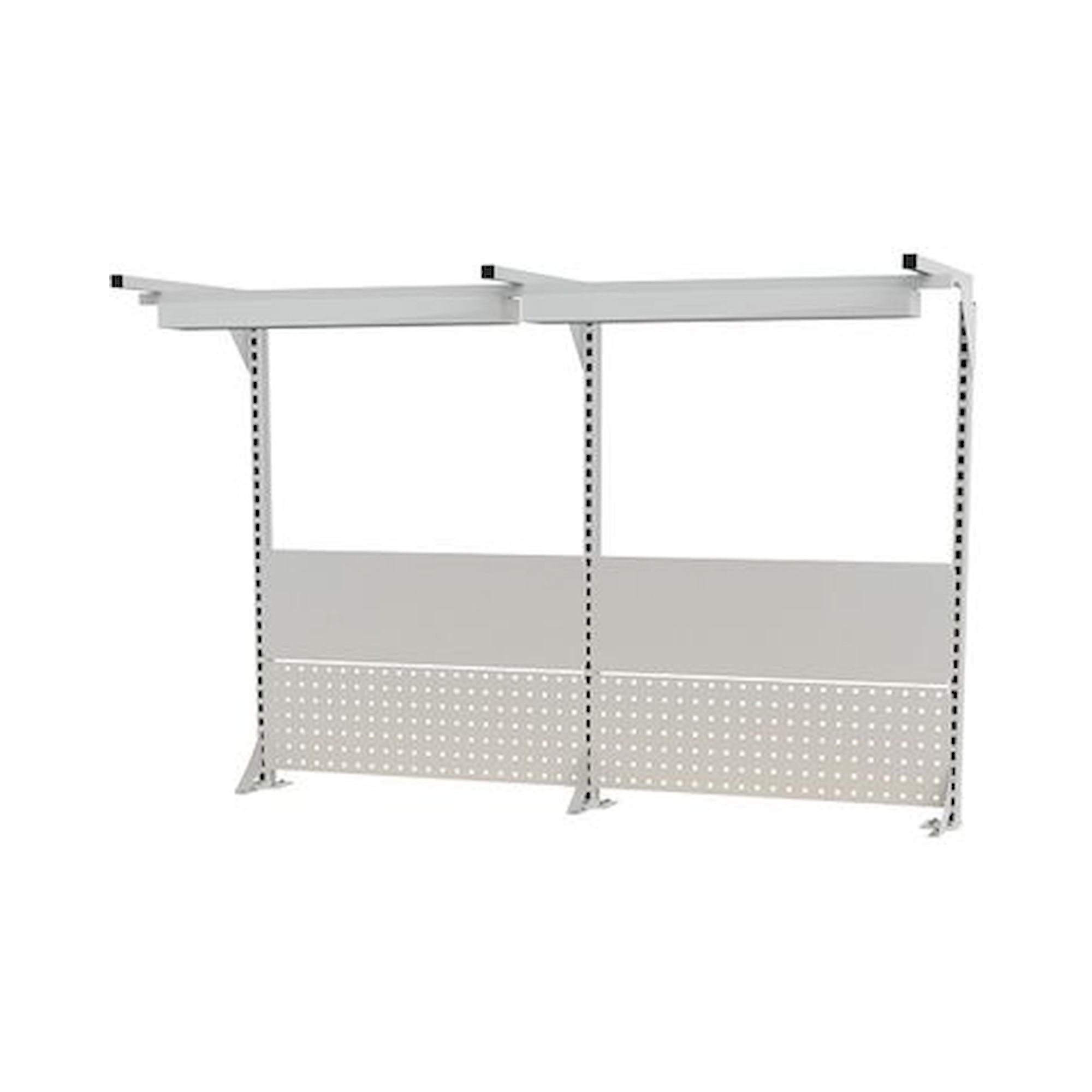 Bedrunka+Hirth 03.900.20.2A. Werkbankaufbau 2000 mm, Multi-Wand-Aufbau mit Beleuchtung, Loch- und Magnetwände