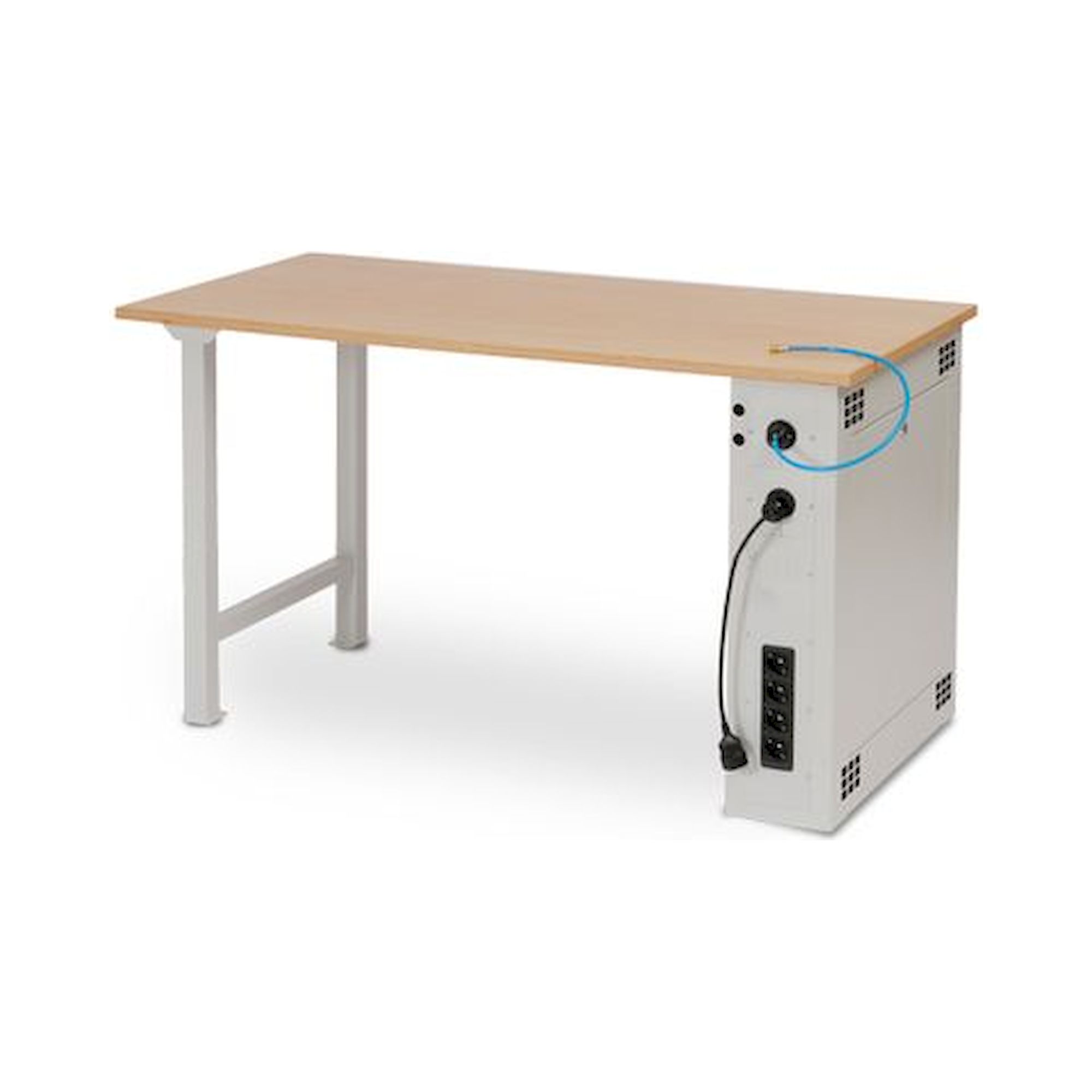 Bedrunka+Hirth 03.15.000.E1. Reihenwerkbank Tiefe 750 mm,
 Energieblock mit 1x Kabel- und 1x Schlauchaufroller