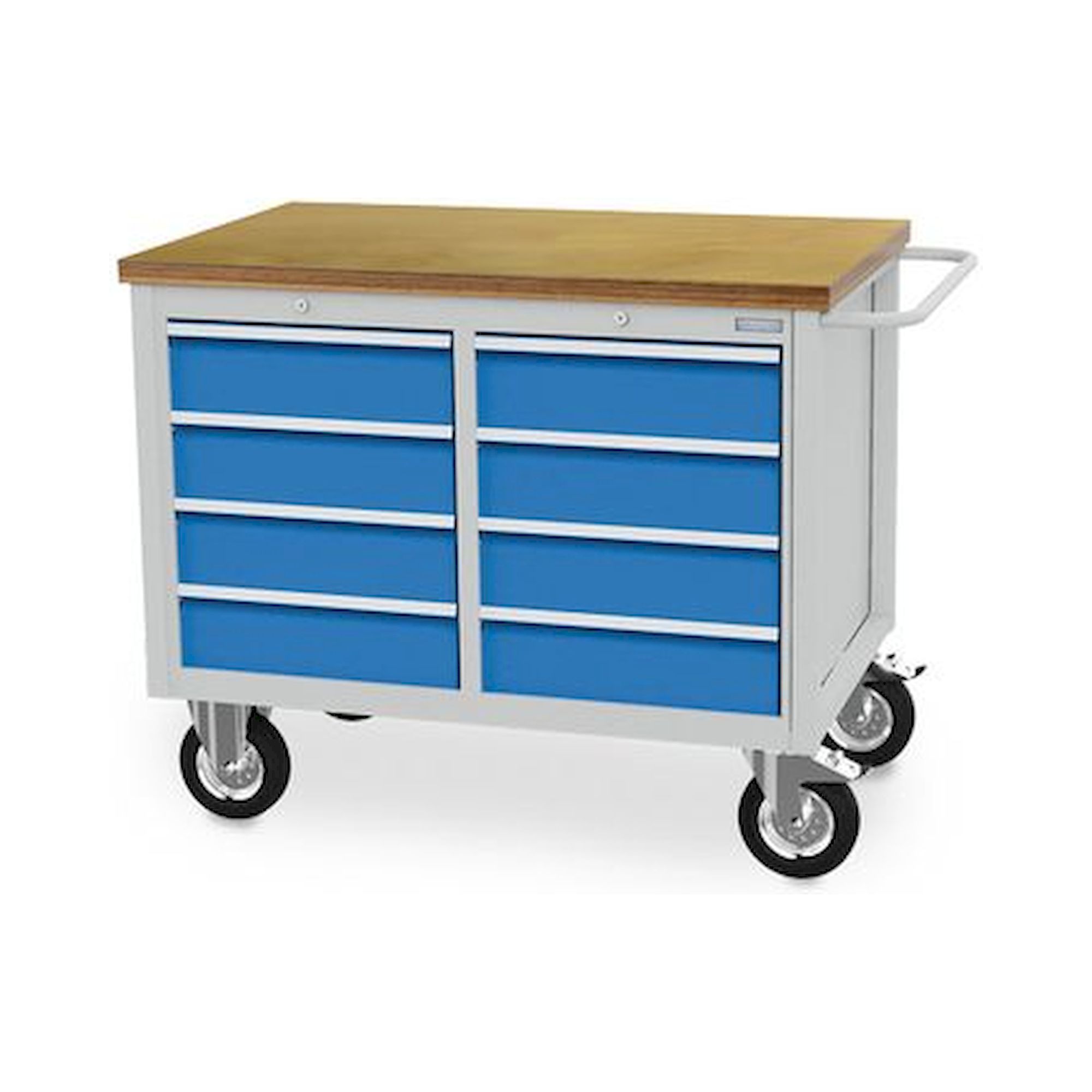 Bedrunka+Hirth 04.12.28VA. Mobile Kastenwerkbank Tiefe 736, R 18-24, 8xSchublade