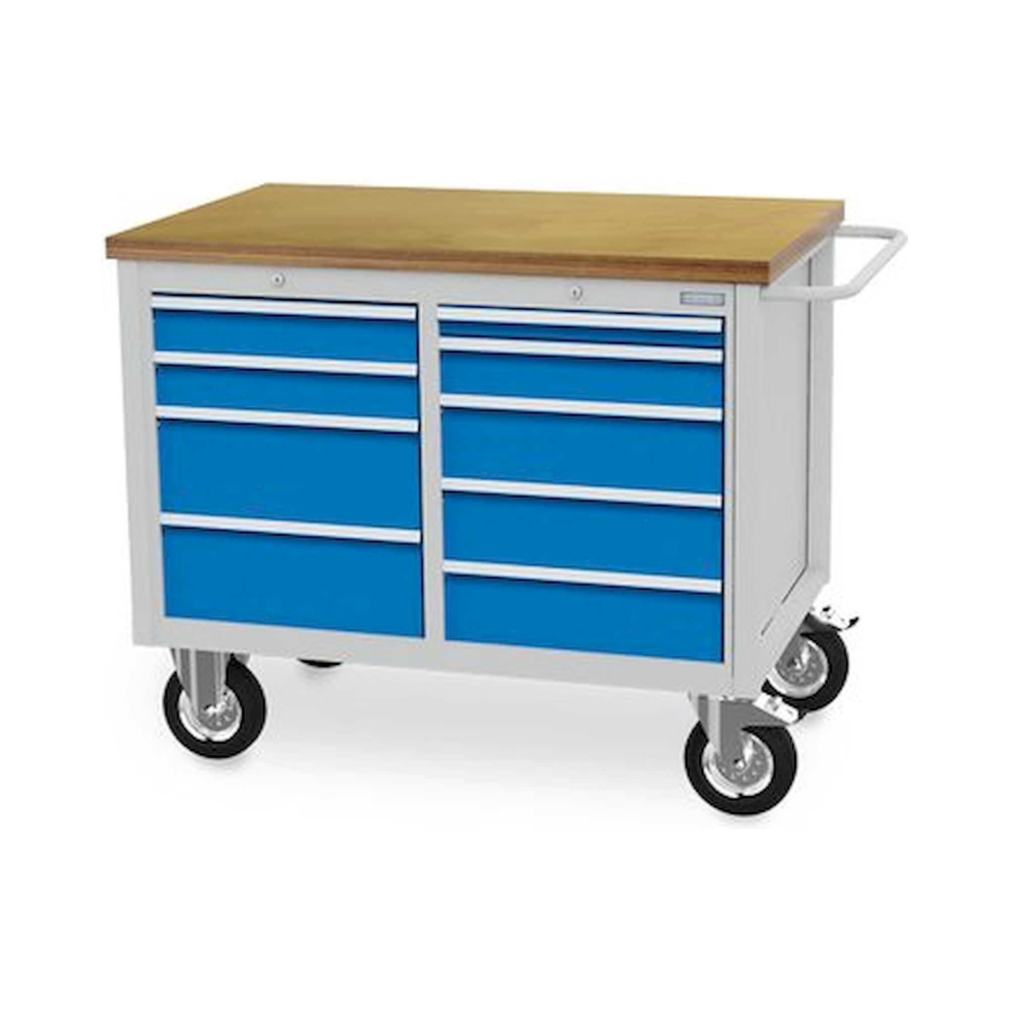 Bedrunka+Hirth 04.12.29V. Mobile Werkbank, Tiefe 750 mm, R 18-24, Schubladenanzahl: 9