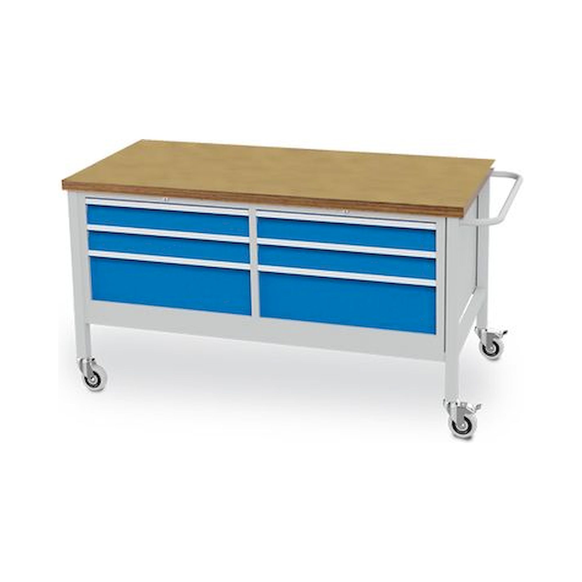 Bedrunka+Hirth 04.15.33V. Mobile Werkbank, Tiefe 750 mm, R 24-24, Schubladenanzahl: 6