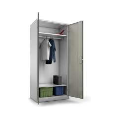 Bedrunka+Hirth 04.V13.15.100. Putz,- Material- und Kleiderschrank, Oben ein Hutboden
Darunter eine Kleiderstange, Ablageboden unten, 2xFlügeltüre