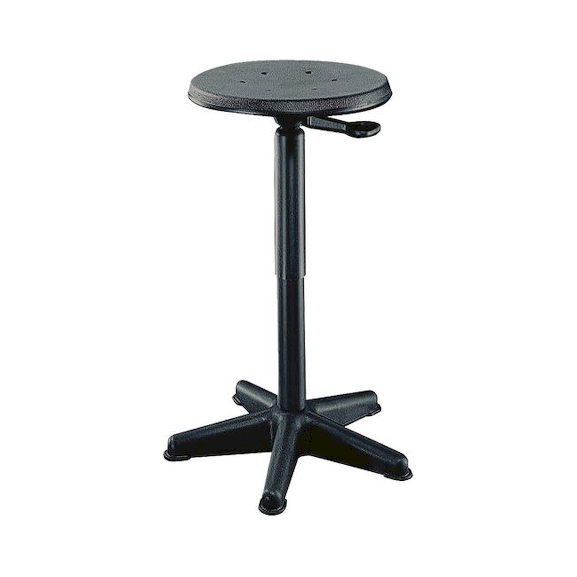 Bedrunka+Hirth 05.96.38. Arbeitshocker mit Bodengleitern, Sitzhöhe: 515 - 705 mm, Sitzfläche: Polster anthrazit