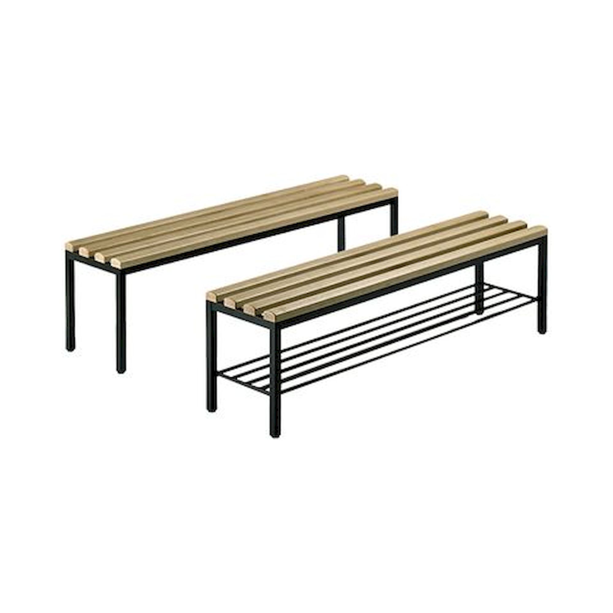 Bedrunka+Hirth 06.51.000. Freistehende Sitzbank ohne Schuhrost, 4xFüße